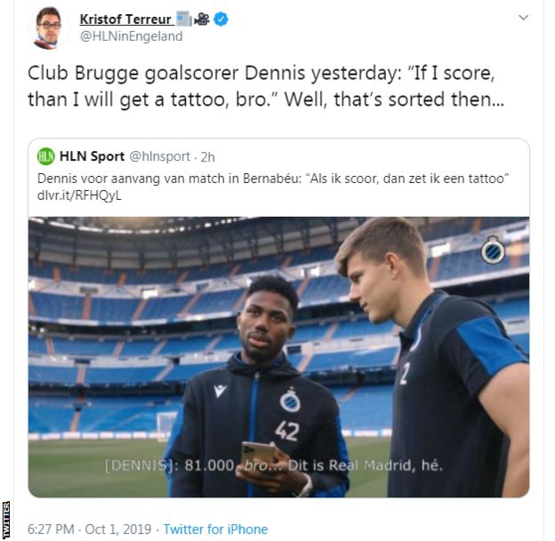 Dennis tattoo tweet