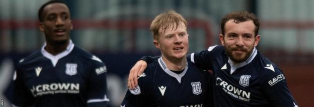 Dundee players celebrating