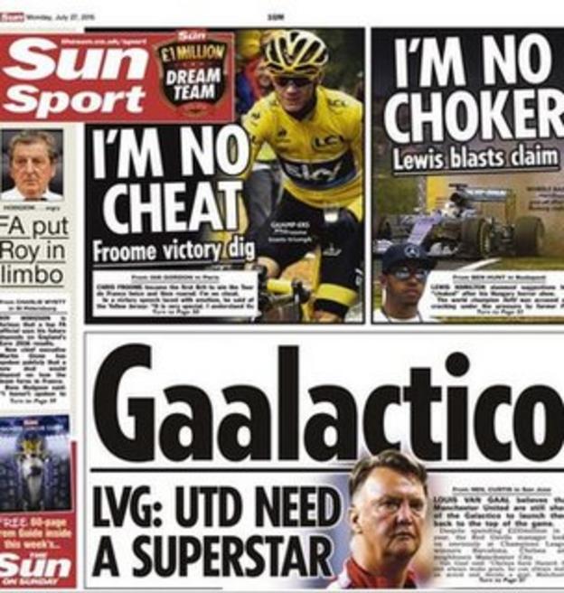 The Sun backpage