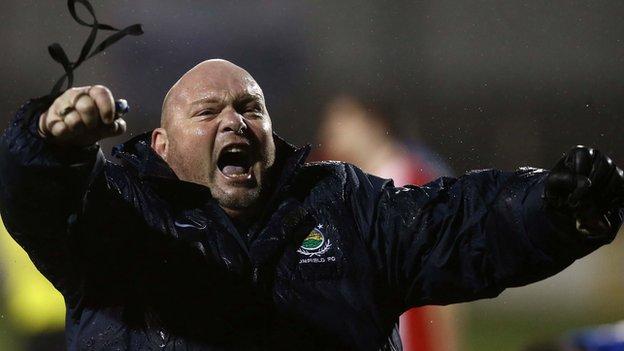 David Jeffrey celebrating was a familiar sight during his long reign as Blues boss