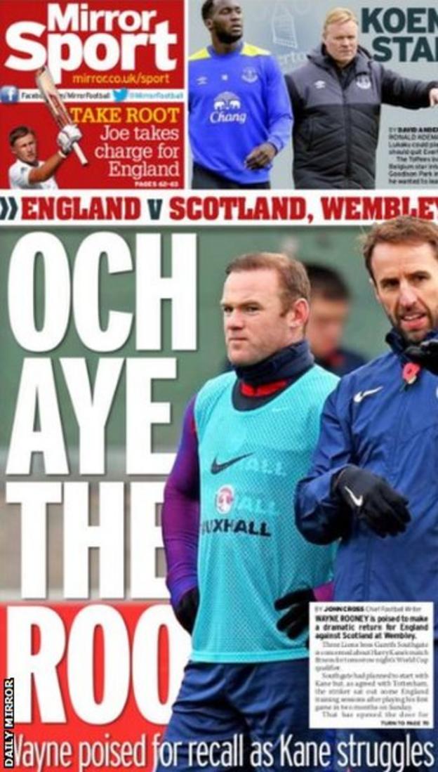 Daily MIrror back page
