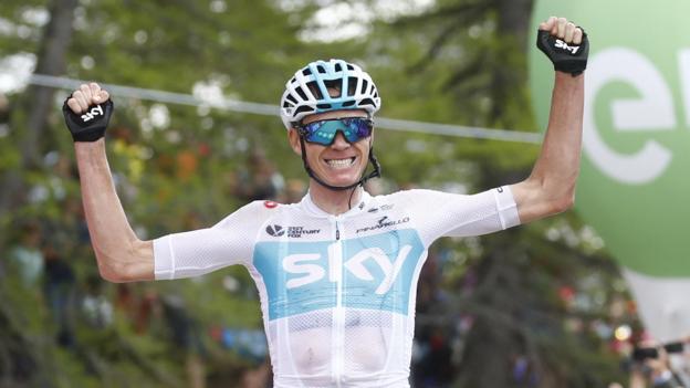 Giro d'Italia: Chris Froome wins stage 19 to take overall lead from ...