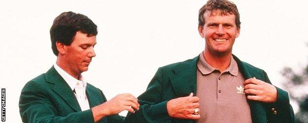 Lyle was the first Briton to win the Masters and wear the famous Green Jacket