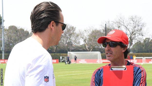 Josh Kroenke and Unai Emery