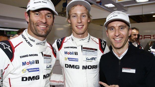 Mark Webber, Brendon Hartley and Timo Bernhard