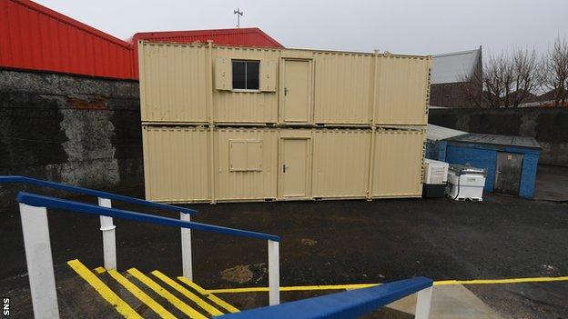 A general view of the portacabins Inverness used