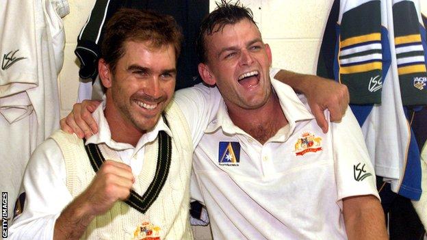 Adam Gilchrist (right) believes former Australia team-mate Justin Langer is the right man to take Australia forward
