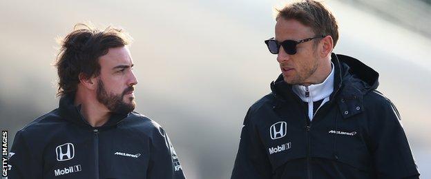 Fernando Alonso and Jenson Button