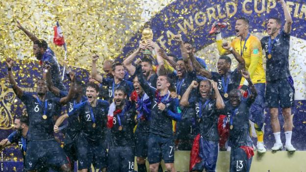 France lifting the World Cup