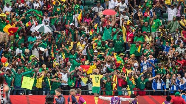 Cameroon fans at Canada 2015