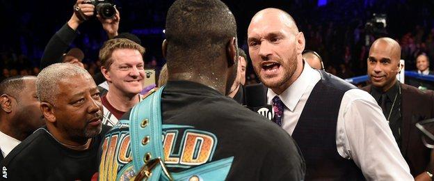 Tyson Fury and Deontay Wilder trade insults