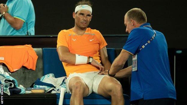 Rafael Nadal and physio