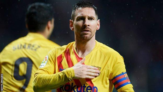 Atletico Madrid 0-1 Barcelona: Messi winner sends champions top - BBC Sport