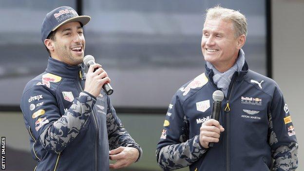 Daniel Ricciardo and David Coulthard