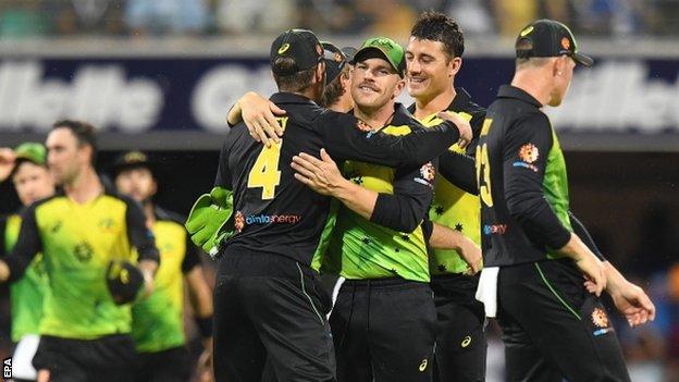 Australia celebrate wicket