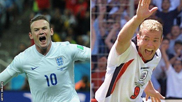 Wayne Rooney (left) and Alan Shearer