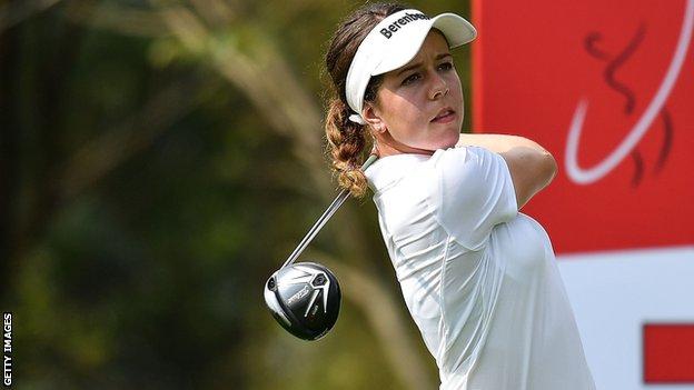 Georgia Hall shares third in the World Ladies Championship - BBC Sport