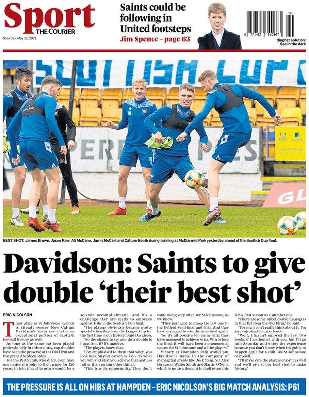 The back page of the Courier on 220521