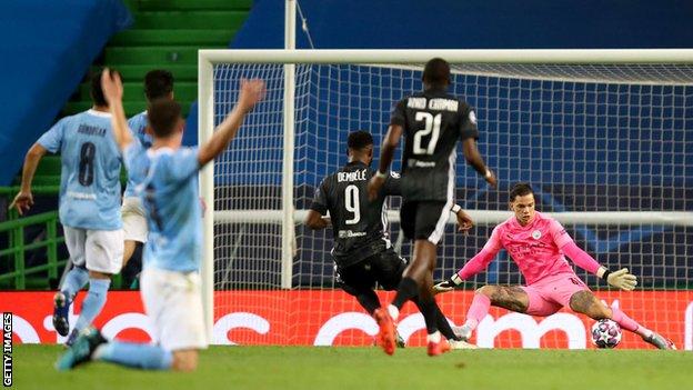 Man City 1 3 Lyon Lyon stun Man City in Champions League BBC Sport