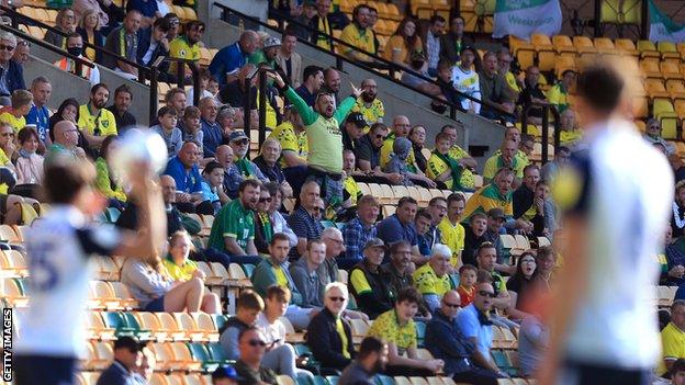 Norwich City's home game against Preston North End on Saturday was one of seven fixtures in the EFL to trial a limited return of fans