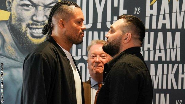 Joe Joyce faces off with Christian Hammer