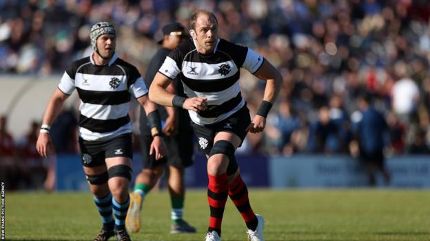Alun Wyn Jones represented the Barbarians against a World XV and Swansea in the summer of 2023