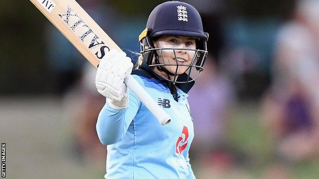 Tammy Beaumont celebrates her half-century