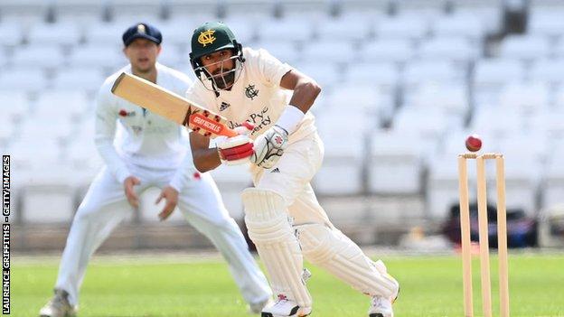 Haseeb Hameed hit his highest score (87) in his fourth match so far for Nottinghamshire