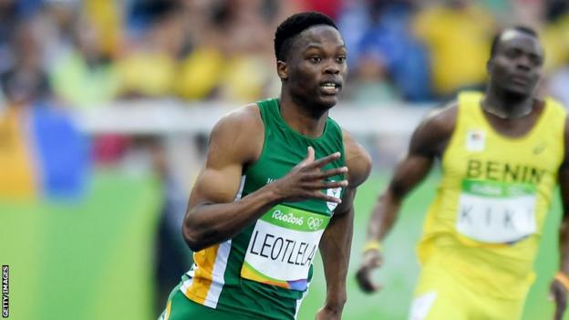 Tlotliso Gift Leotlela in action at the Rio Olympics
