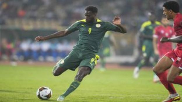 Boulaye Dia in Afcon action against Equatorial Guinea