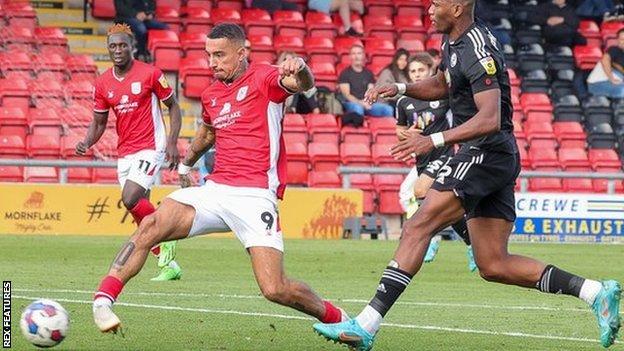Courtney Baker-Richardson has scored seven times in nine starts since signing for Crewe from Newport County this summer