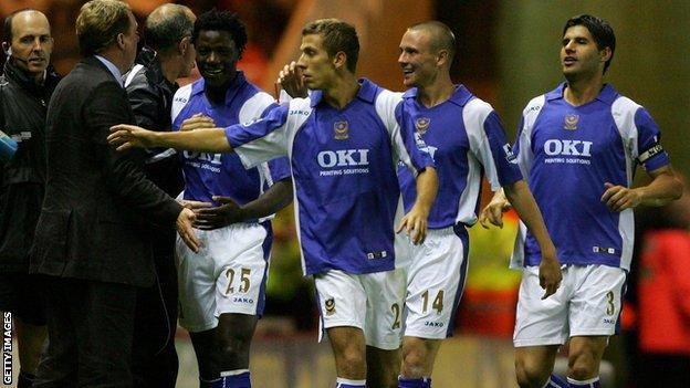 Harry Redknapp and the Portsmouth team