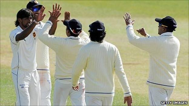Sri Lanka celebrate victory at Derby