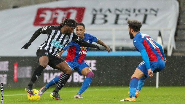 Newcastle play Crystal Palace