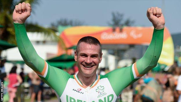 Colin Lynch won a silver medal in the C2 time trial road race in Rio