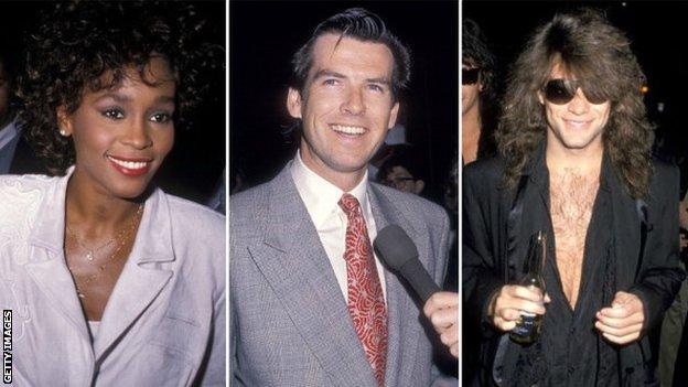 Singer Whitney Houston, actor Pierce Brosnan and lead singer Jon Bon Jovi all attended the fight