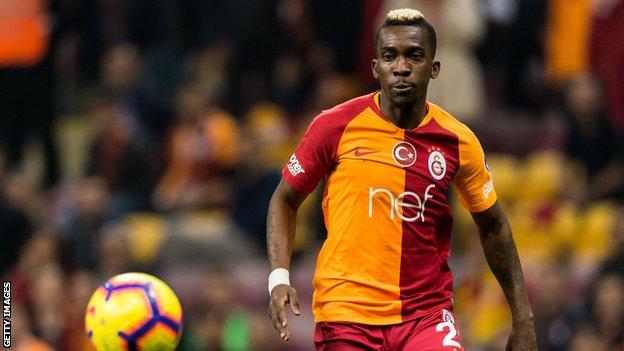 Henry Onyekuru playing for Turkish side Galatasaray