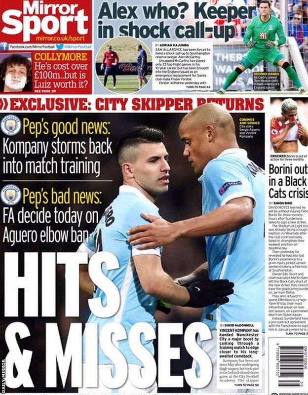 Daily Mirror backpage