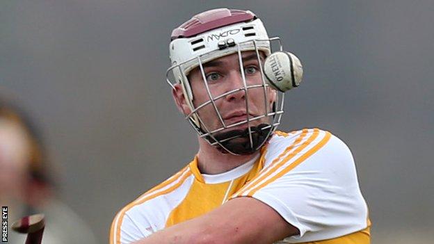 Conor Carson's goal helped Antrim earn a comeback victory over Down at Loughgiel