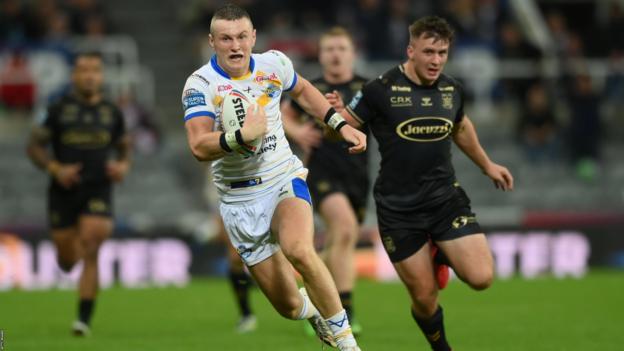 Harry Newman playing for Leeds