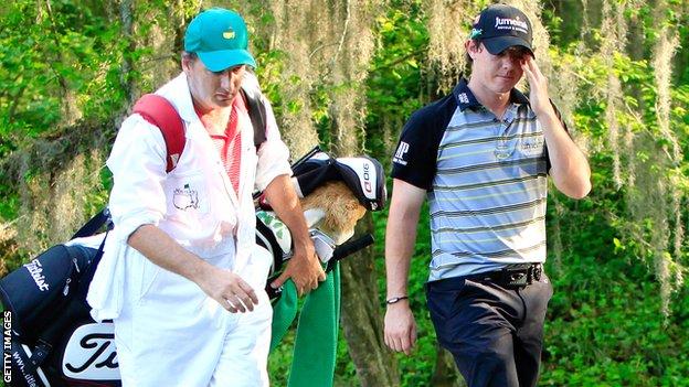 Rory McIlroy with caddie JP Fitzgerald