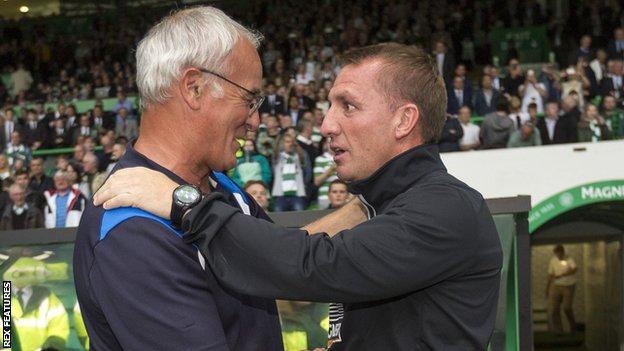 Brendan Rodgers is attempting to replicate Claudio Ranieri's feat of guiding Leicester to the Premier League title