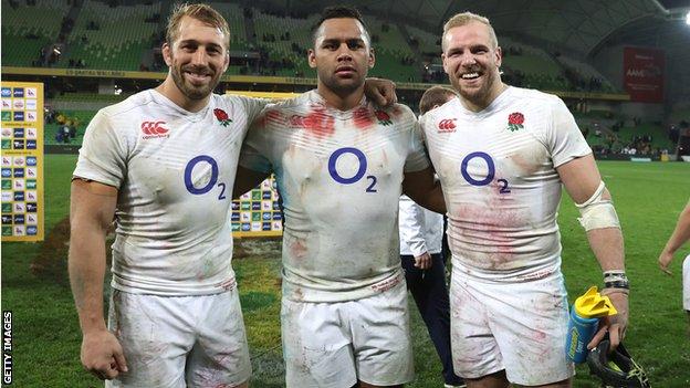 Chris Robshaw, Billy Vunipola and James Haskell