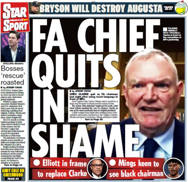 Wednesday's back pages BBC Sport