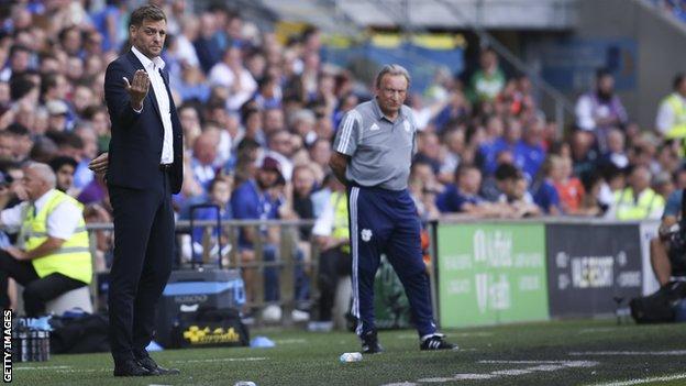 Jonathan Woodgate and Neil Warnock