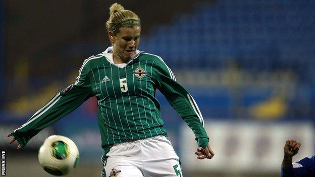 Captain Julie Nelson notched Northern Ireland's opening goal in the third minute