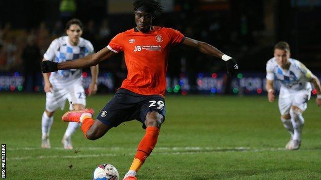 All January window signing Elijah Adebayo's three goals to date for Luton Town have come at Kenilworth Road