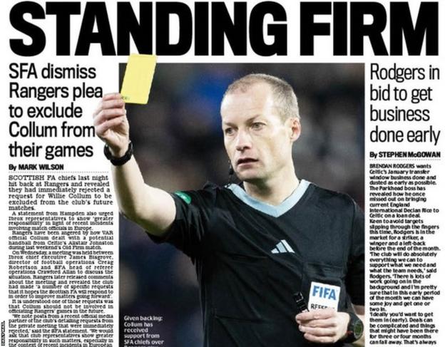 The back page of the Scottish Daily Mail on 050123