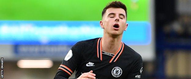 Chelsea's Mason Mount rues a missed chance at Everton