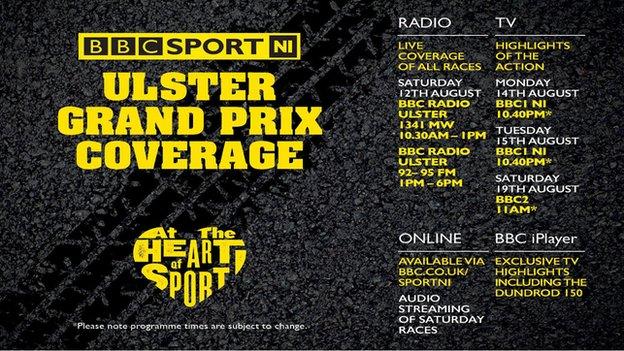 Ulster Grand Prix BBC schedule